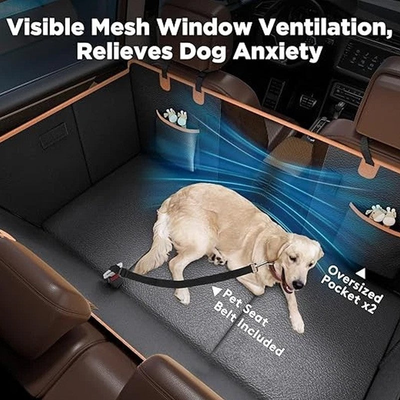 Housse de siège de voiture de chien imperméable à l'eau Protecteur de siège arrière inférieur rigide