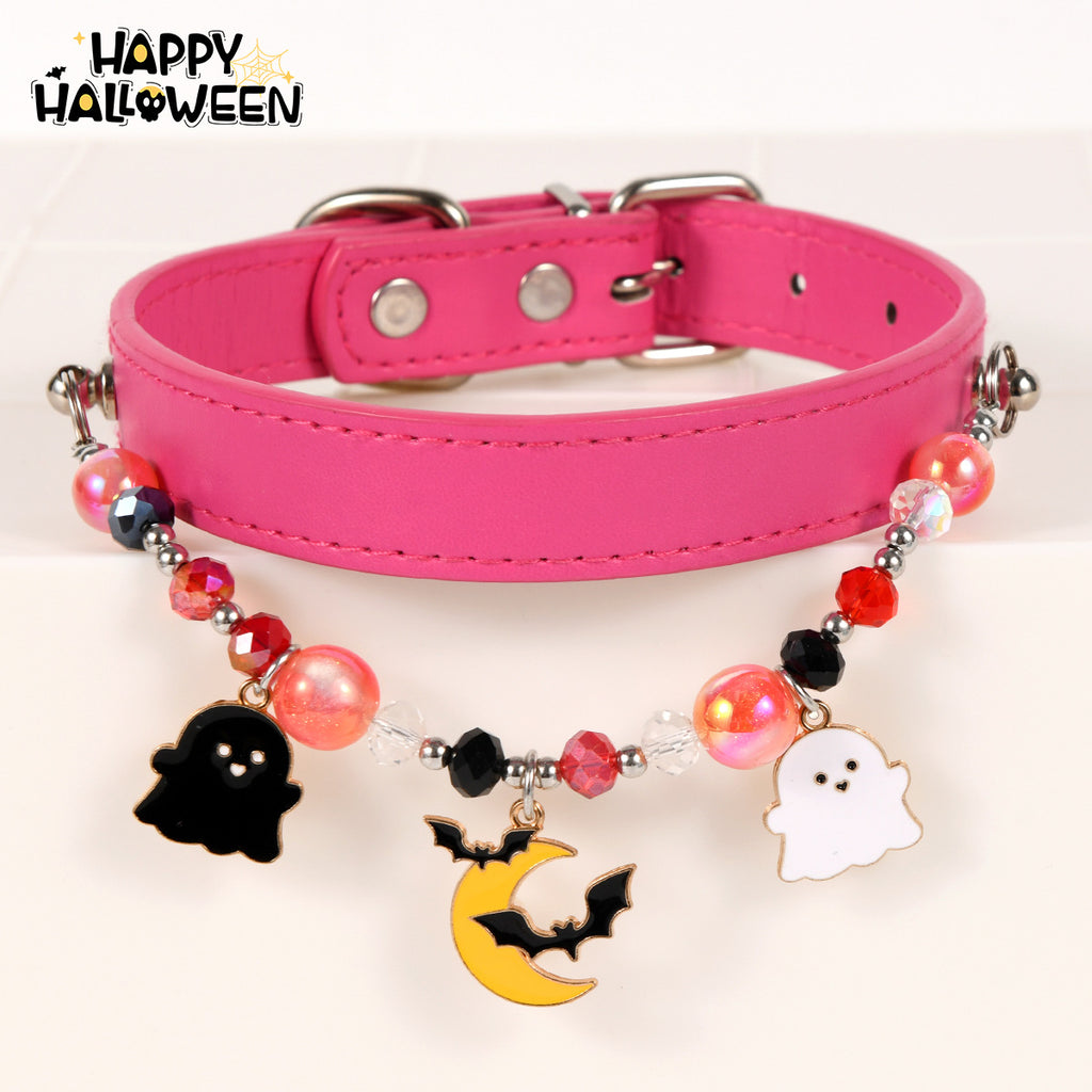 Collier de chat Niche Accessoire Collier d'Halloween avec embellissements perlés