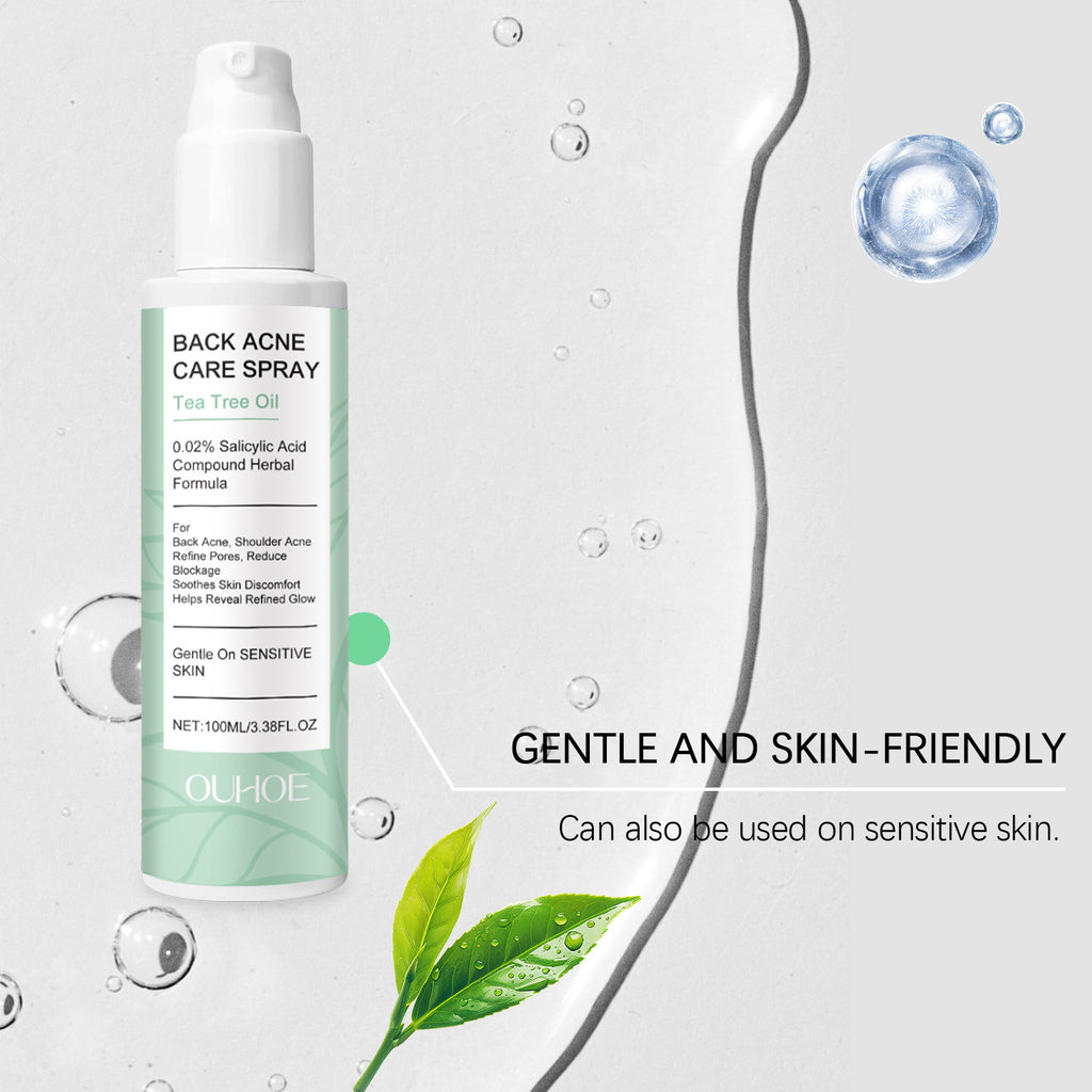 Spray hydratant doux pour le dos du corps avec des ingrédients apaisants