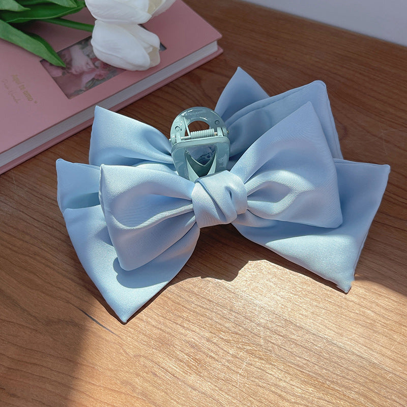 Poignée de cheveux de couleur uni XL Bow Ribbon