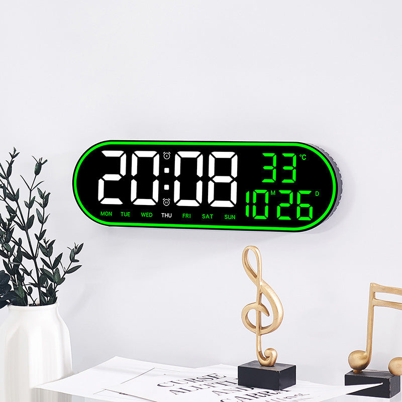 Simple Horloge multifonctionnelle Salon Horloge Murale Maison Décoration Digital Electronic Clo