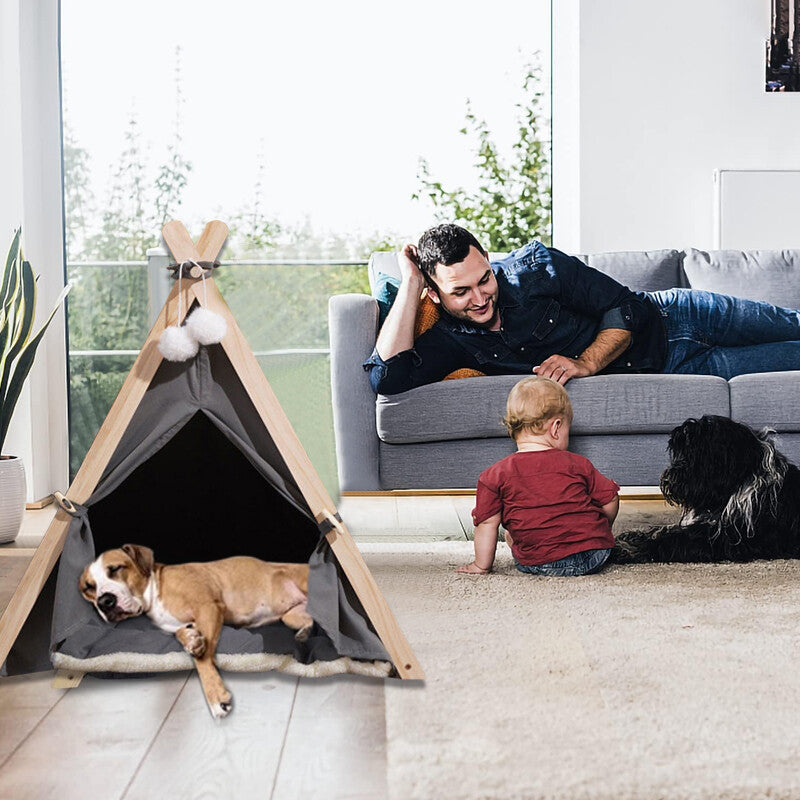 Grand chat lit de teepee Dog&Puppy&Cat&Kitten Igloo Jouer Tent Tipi House Cushion Mat