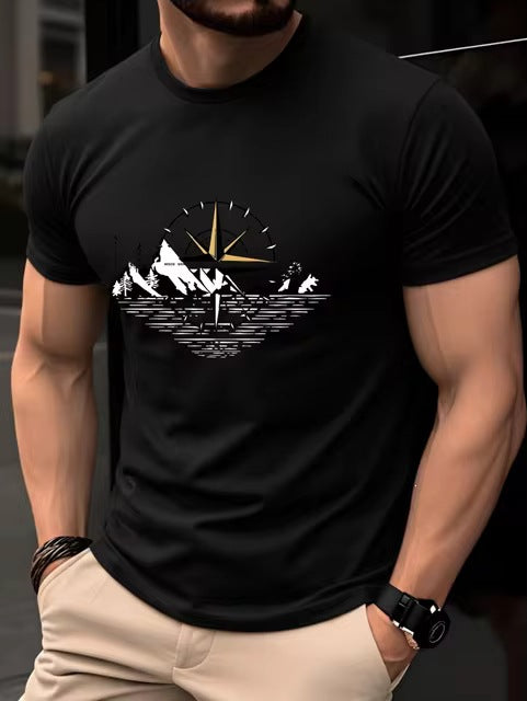 Chemise Homme Retro Compass à manches courtes