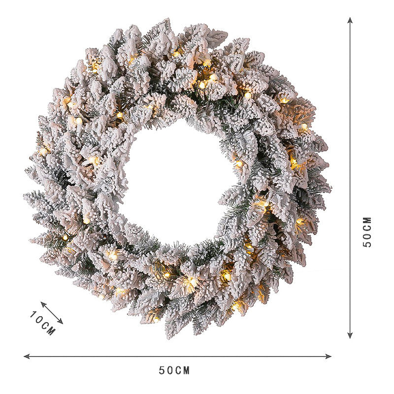 Wreath décoratif PE Flocked de Noël