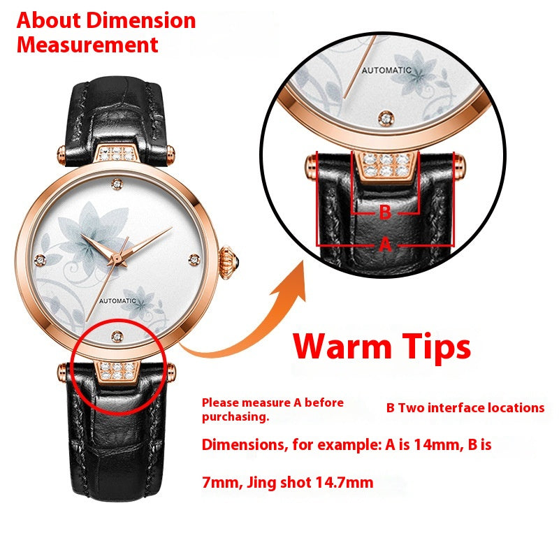 Bande de montres en cuir pour femmes Notch