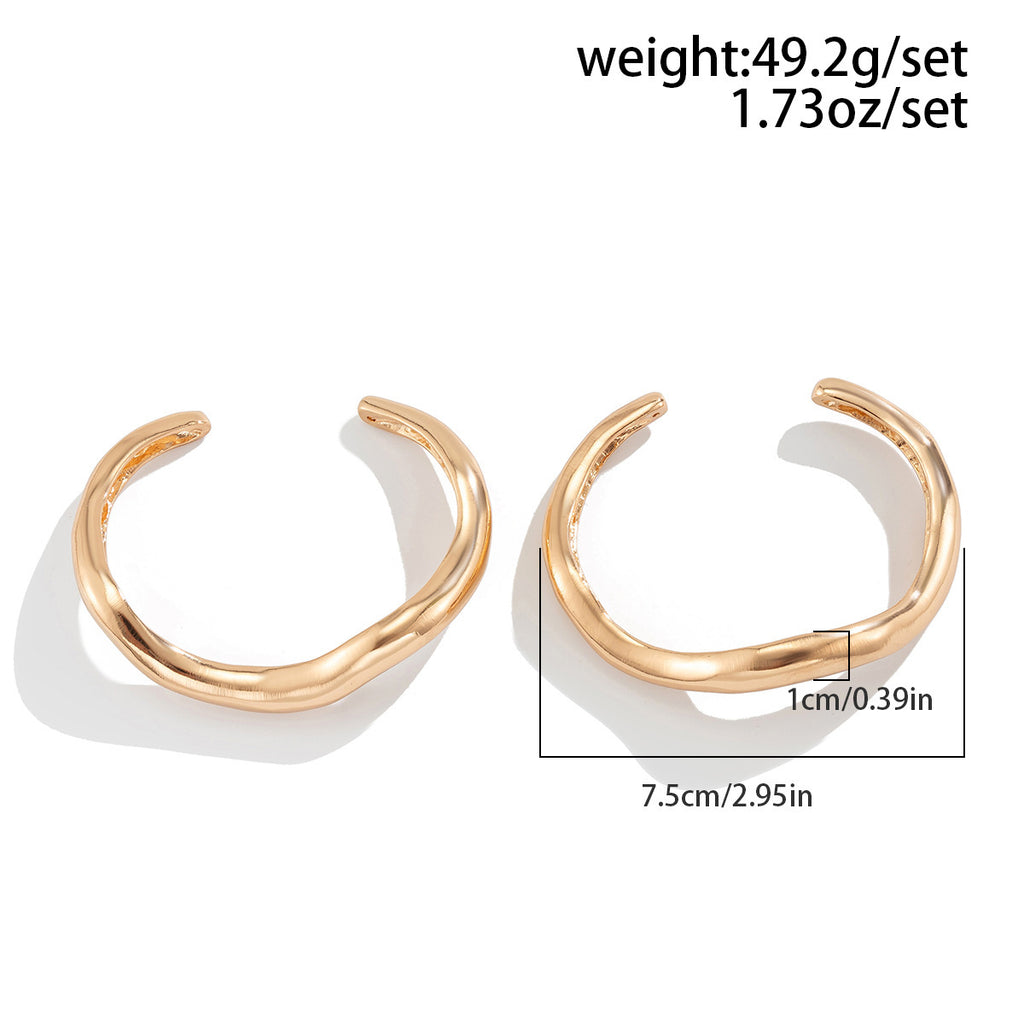 Bracelet européen et américain en métal irrégulier