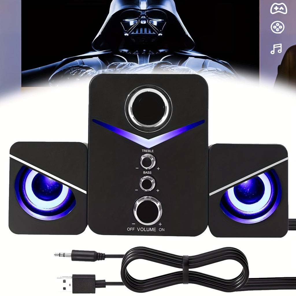 Haut-parleurs d'ordinateur alimentés par USB avec subwoofer