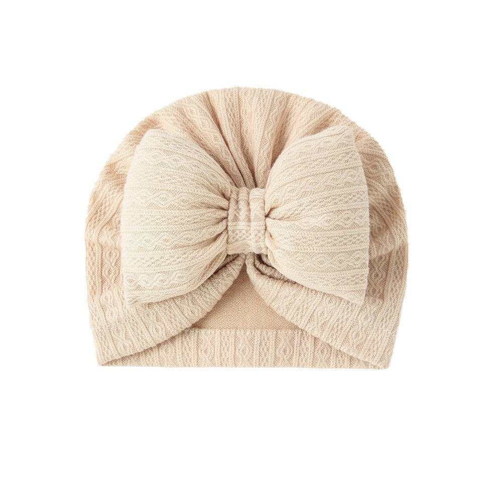 Chapeau de bateau bébé en coton tricoté Remplissage Big Bow Chapeau de bateau bébé