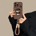 Flat phone case with lanyard