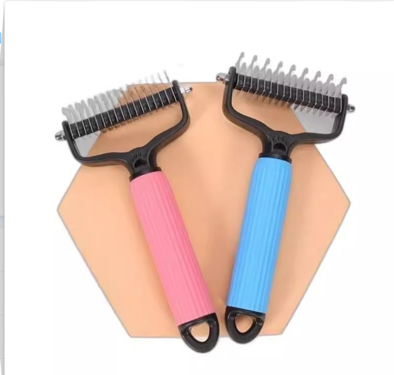 Peigne de cheveux pour animaux de compagnie - Grand brevet bleu-1