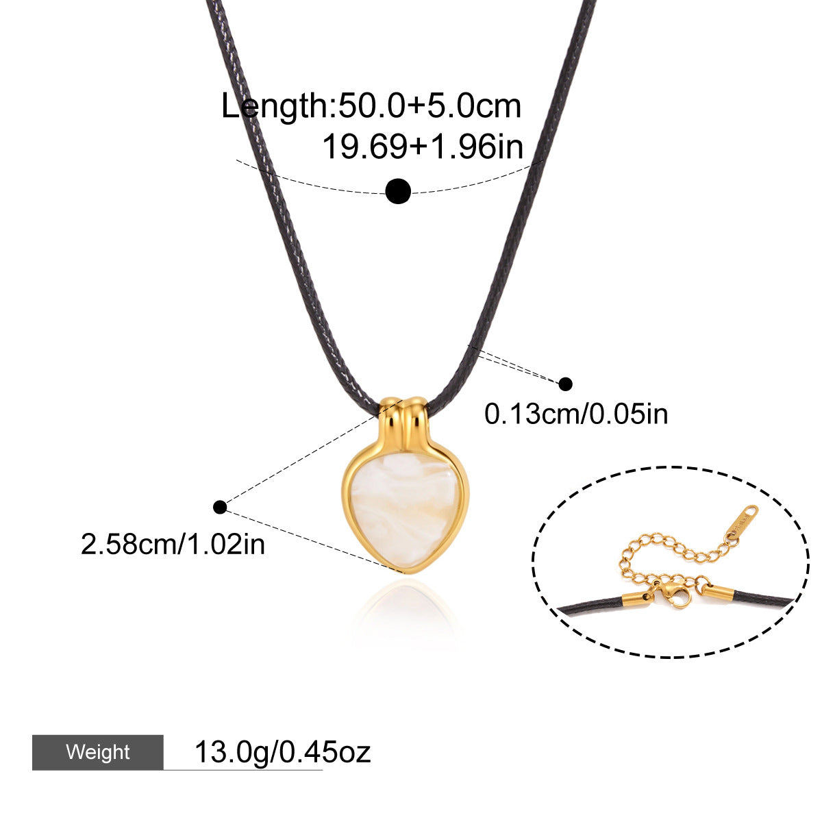 Collier en acier au titane pour les femmes