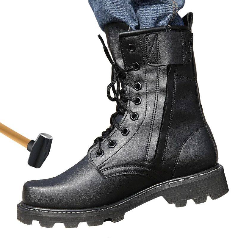Chaussures militaires de sécurité aux pieds d'acier