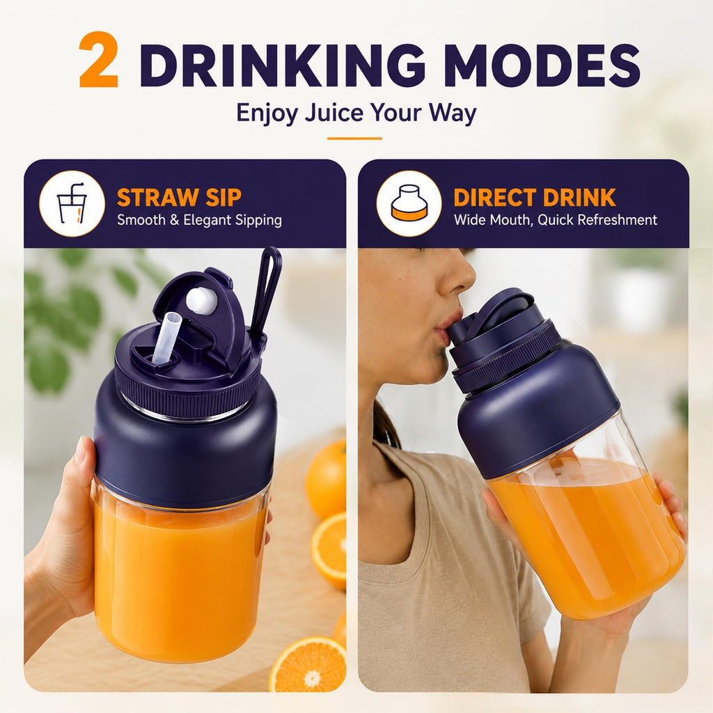 Bouteille de mélangeuse sans fil 1300ml Portable Rechargeable Smoothie