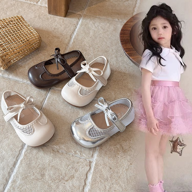 Chaussures en cuir Mesh pour filles