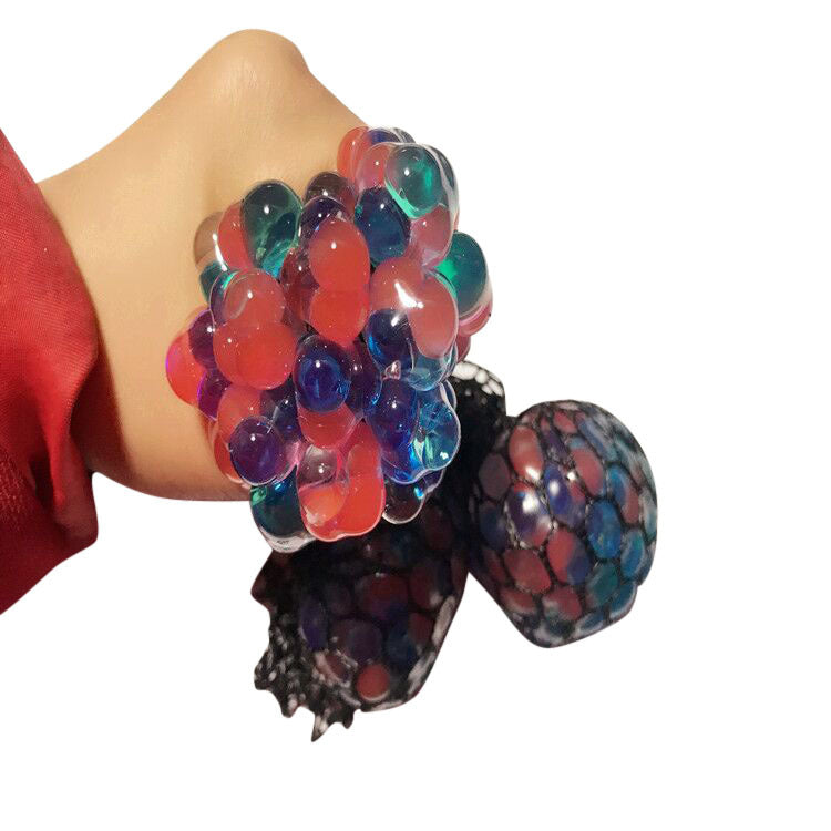 Décompression d'évent perles colorées boule de raisin main Pinch boule d'évent