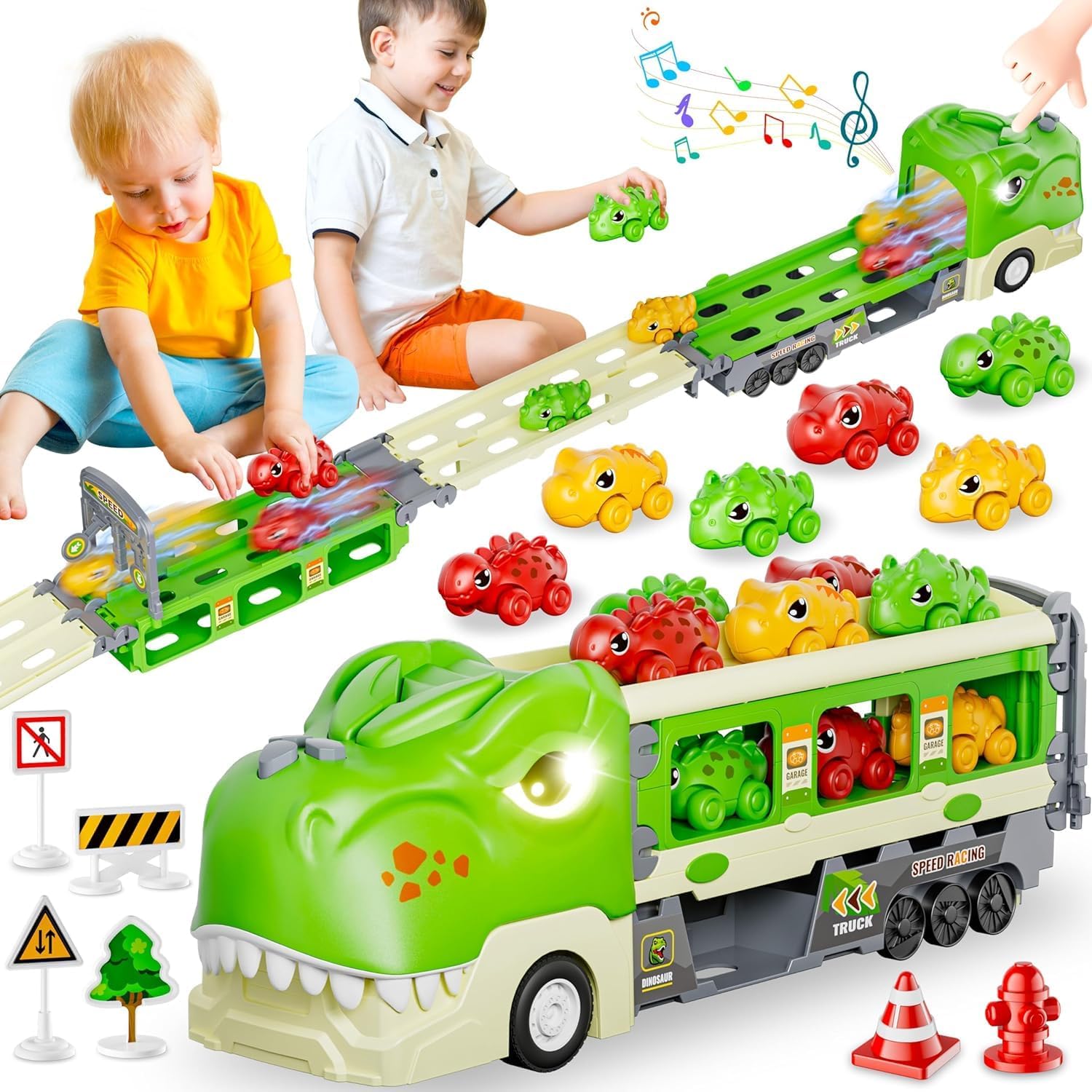 Jouet de piste pour enfants en forme de dinosaure