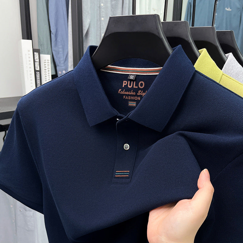 T-shirt manches courtes Lapel d'été Hommes Polo polyvalente