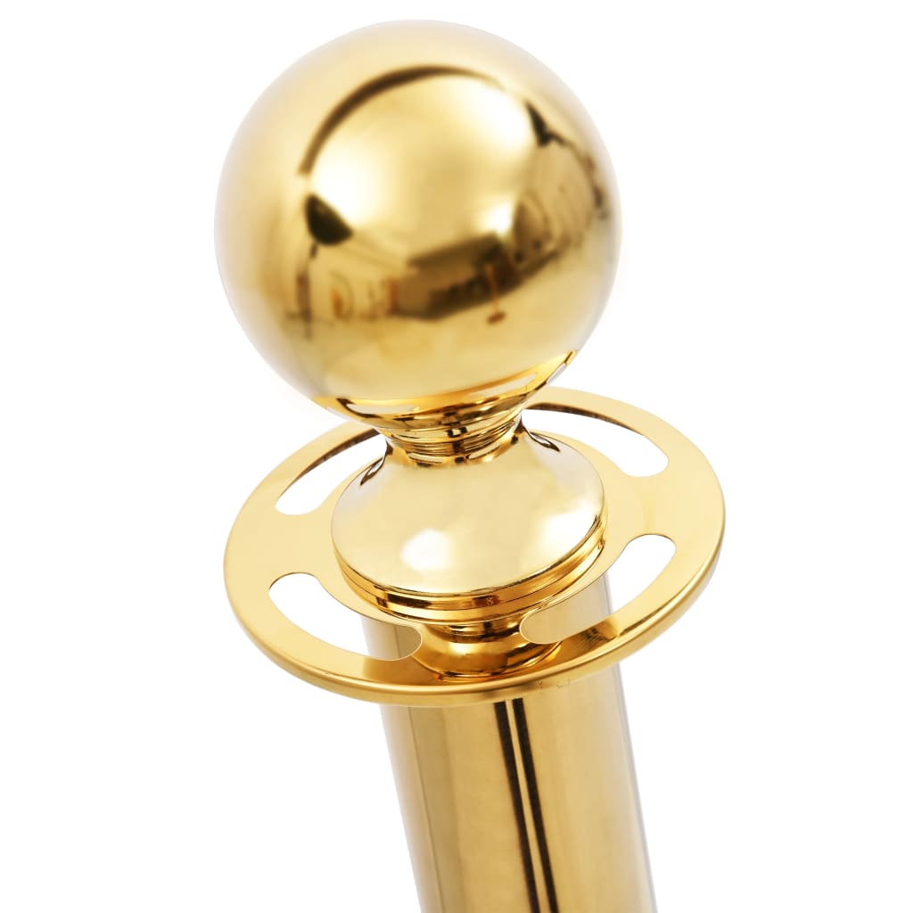 Barrière VIP 3 pièces en acier inoxydable Golden VIP