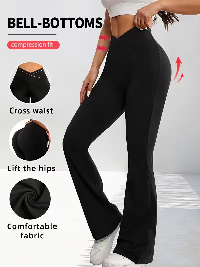 Pantalons de danse à large leg nu
