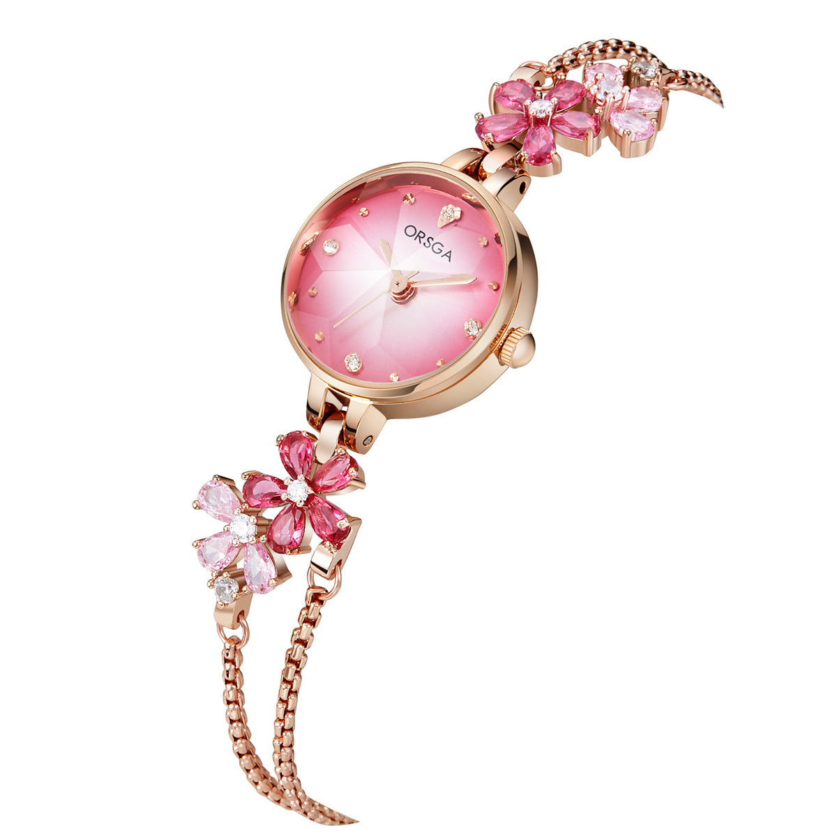 Femmes Exquise bracelet incrusté de diamants montre