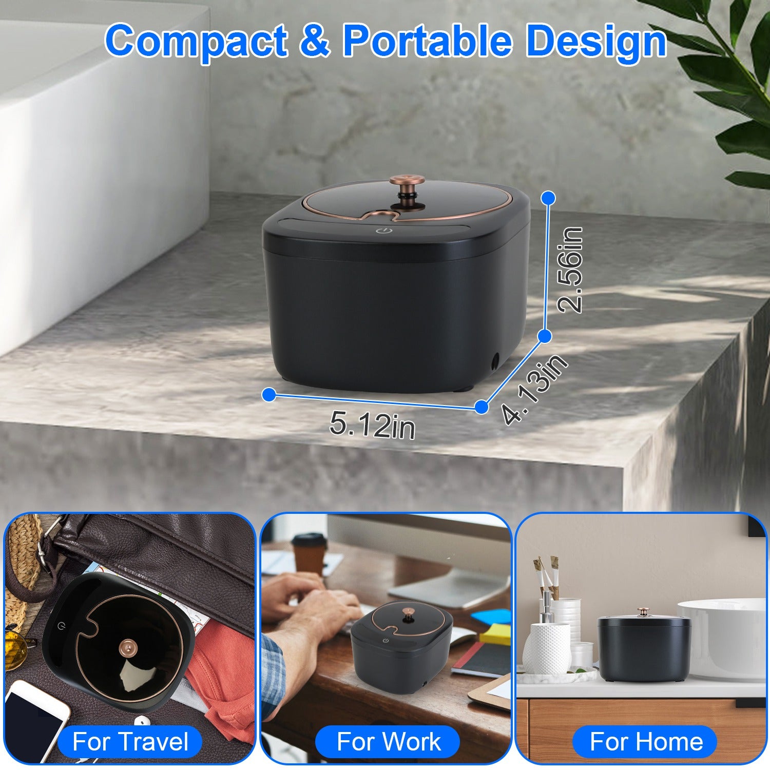 1Pc Ultrasonic Retainer Cleaner 45kHz Machine de nettoyage à ultrasons avec 3 modes 230ML Capac
