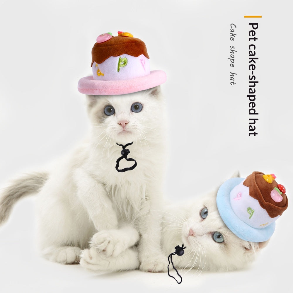Chat mignon Chapeau de gâteau d'anniversaire