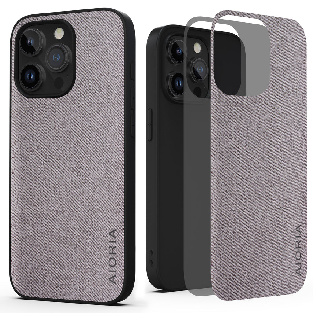 Coque de téléphone en tissu réel simple