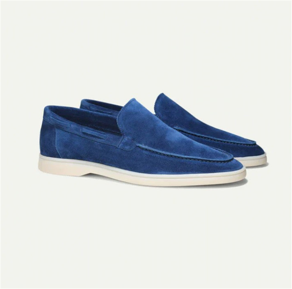 Chaussures plates avec suède givrée