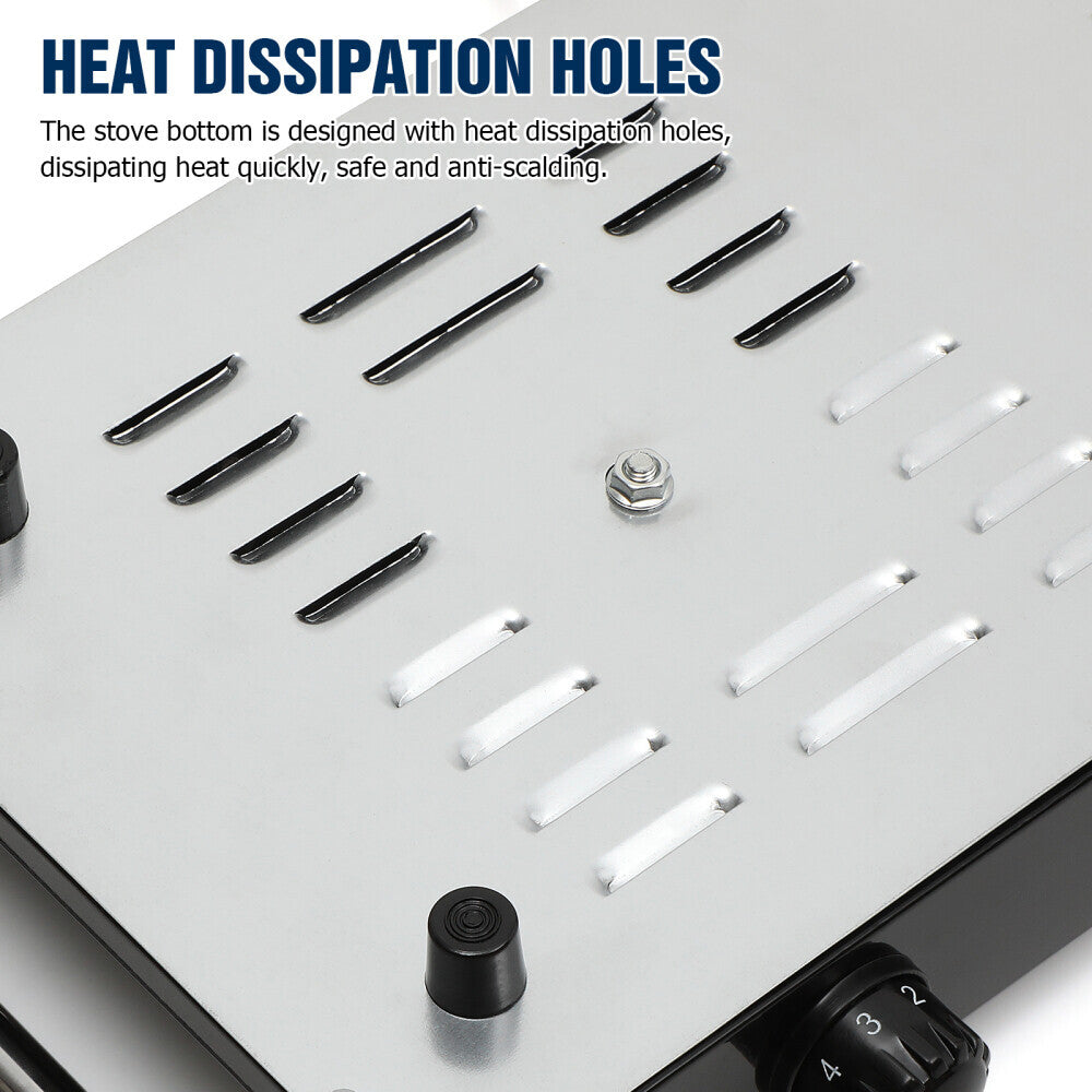 2000W Electric Cooker Double Hot Plate Stove with Handle Tabletop Kitchen