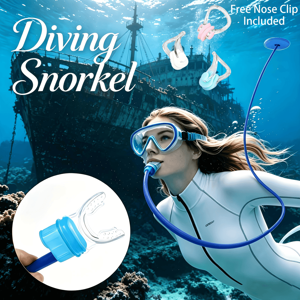 Snorkel de plongée à sec Snorkel résistant aux fuites Silicone sous l'eau Valve respiratoire pour