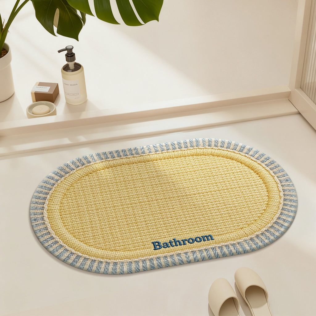 Tapis de salle de bain non glissant, résistant à l'eau
