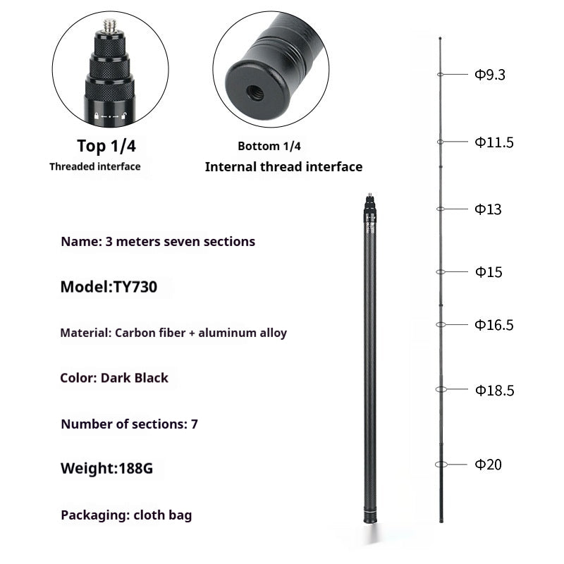 360 Panoramic Selfie Stick Camera Rotation Time-Lapse Extension Rod
