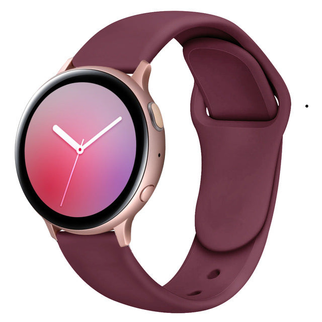 Convient pour Galaxy Active 2 boucle vers l'envers bracelet en silicone 20 22mm Sports intérieur boucle Str