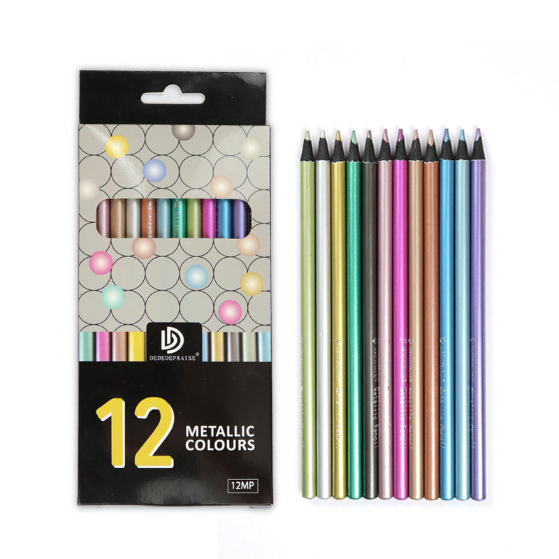 Crayons couleur métal 12 couleurs