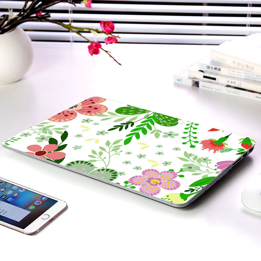 Plastic Laptop Protection Shell Série de fleurs partielles