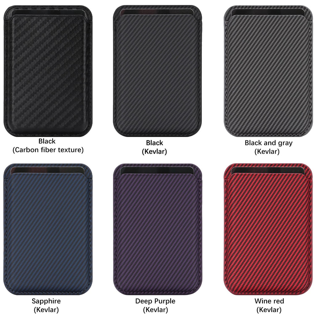 Porte-carte magnétique ultra-mince en fibre de carbone