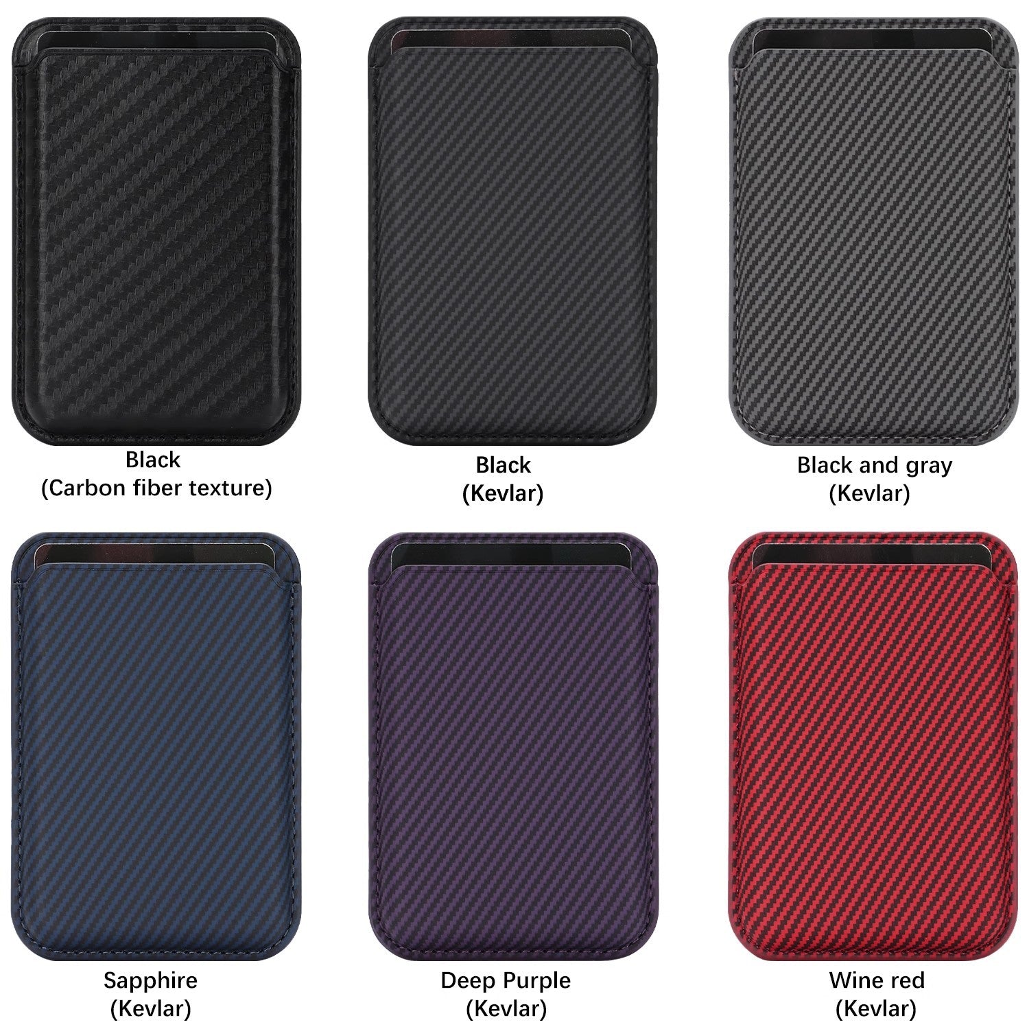 Porte-carte magnétique ultra-mince en fibre de carbone