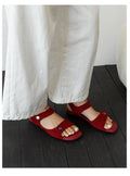 Sandales pour femmes Retro Square Toe Slide