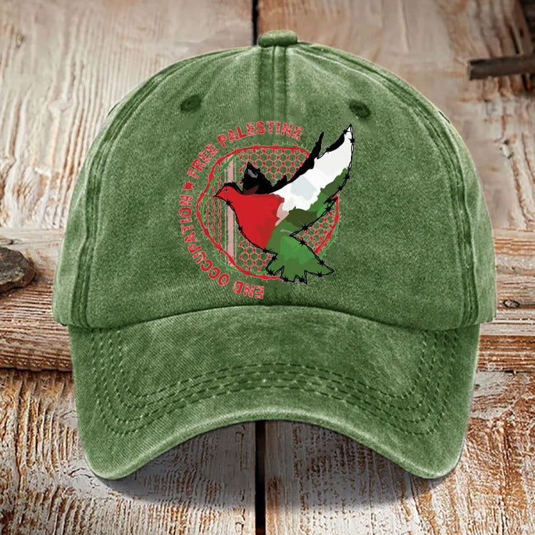 Chapeau imprimé en coton lavé Dad Cap Hommes Retro Casquette de baseball Soft Top Sun Hat