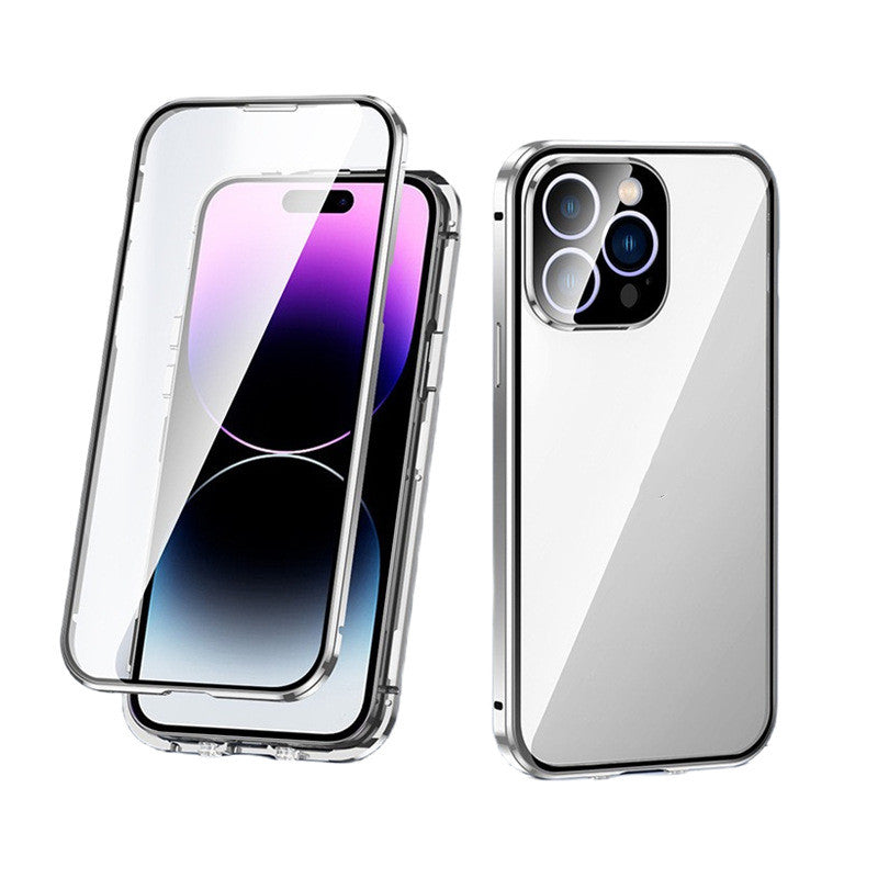 Boîtier de téléphone Magnétique King Double boucle Lunettes de verre double face