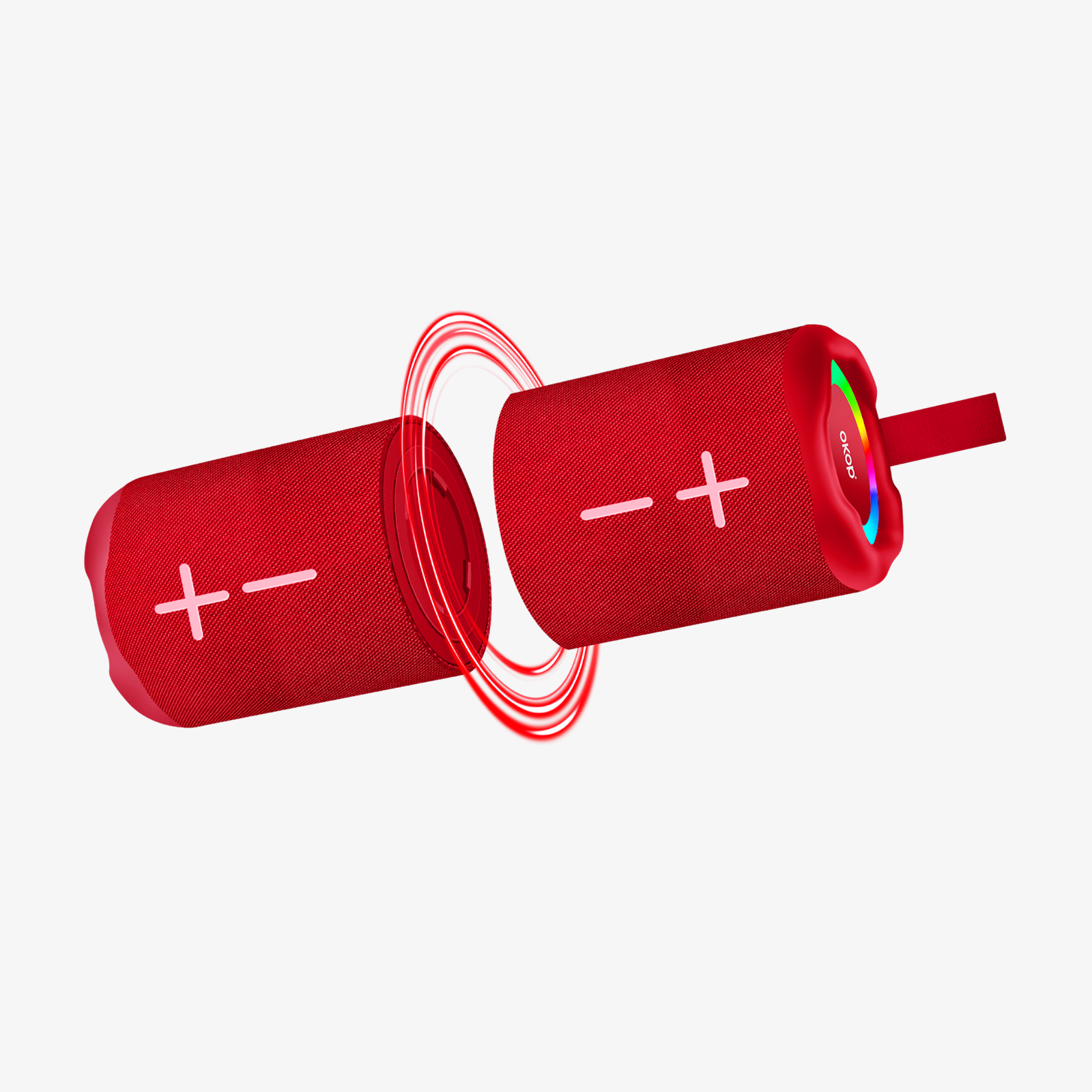 Haut-parleur Bluetooth sans fil KP-858 le plus vendu doté d'un portab modulaire à double unité
