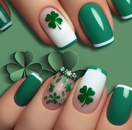 24 pièces Nail Art Haute Mode Simple Strass papillon fleur de vache porter Nail