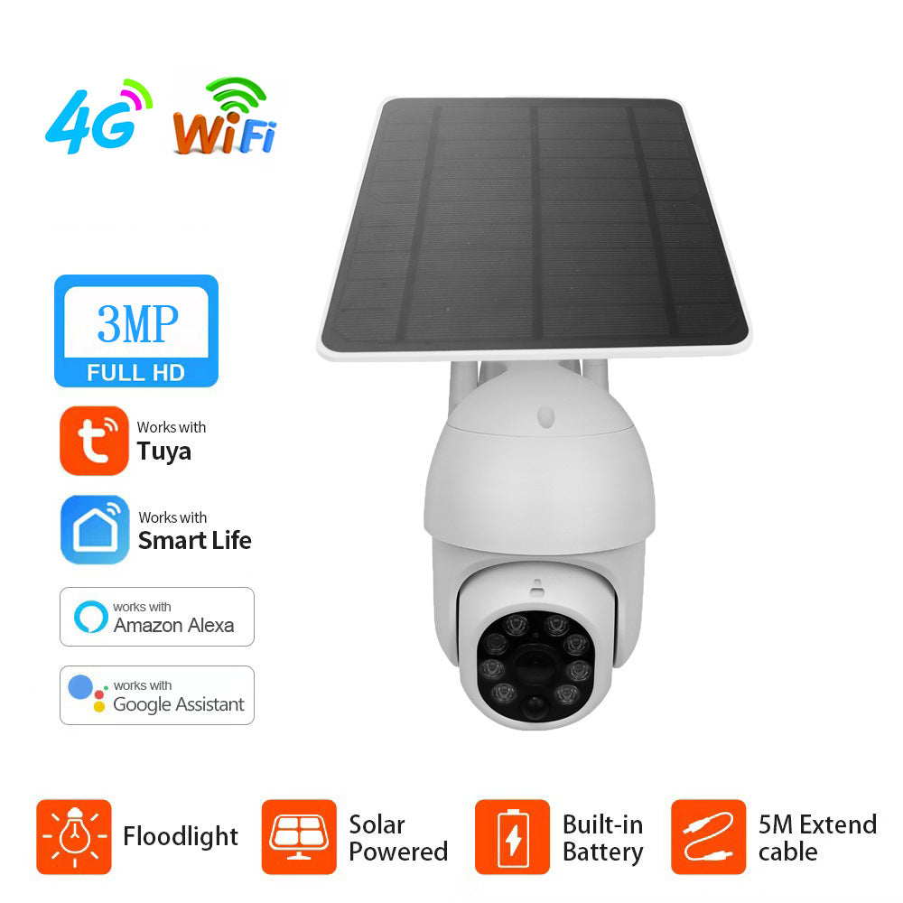 Caméra de surveillance solaire Graffiti extérieur étanche 4G