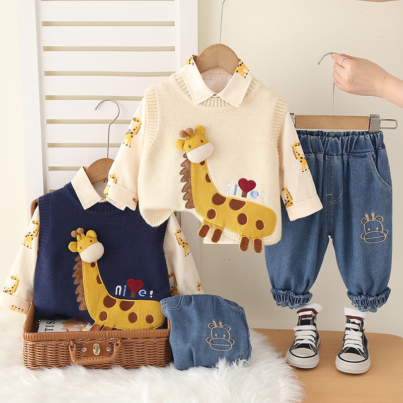 Garçons Vêtements d'automne costume girafe bébé