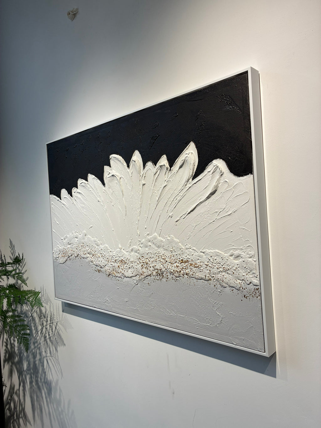 28x40 Art mural abstrait encadré