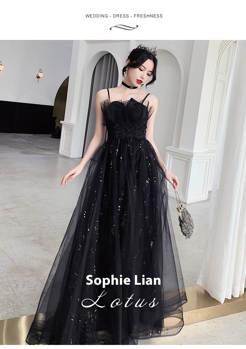 Robe de soirée noire Minorité tempéramentale Haut de gamme