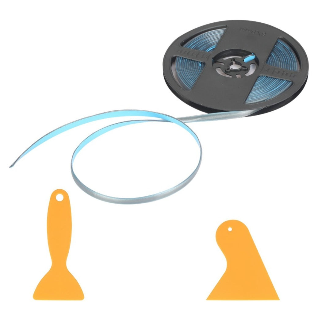 Bande d'étanchéité en polyuréthane autocollante en argent avec 2 raclettes pour baignoires