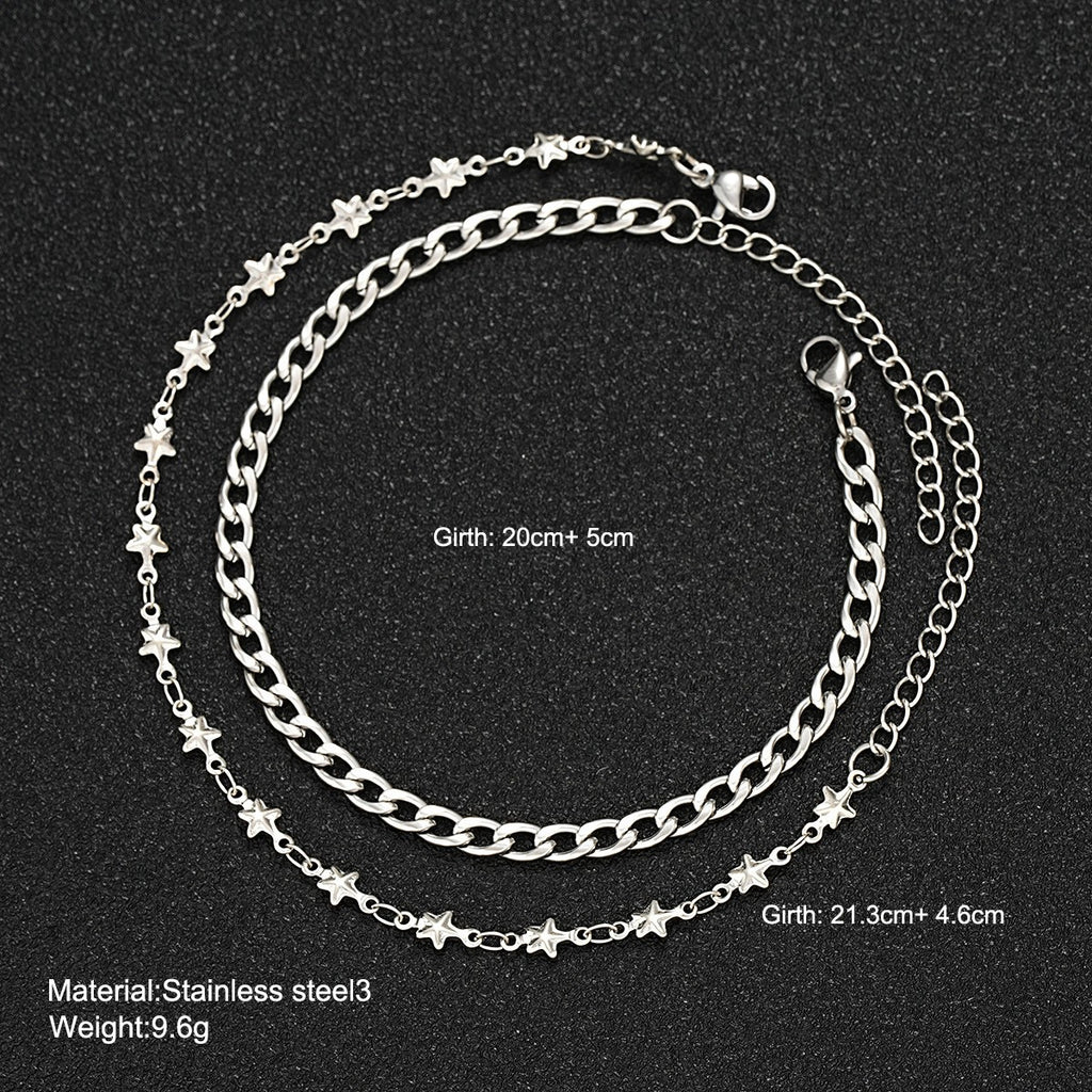 Bracelet homme et femme en acier inoxydable de style européen et américain