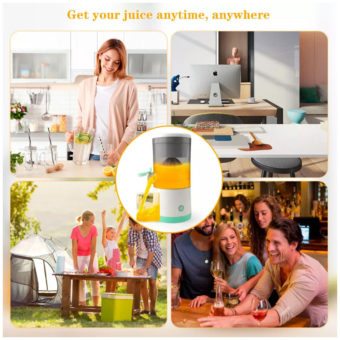 Chargeur USB électrique Jus Presseur Squeezer Orange Lemon Watermelon Juicer