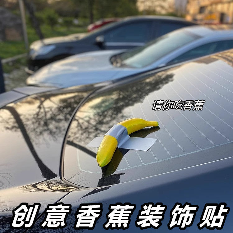 A creative Banana Spoof Art Sticker car